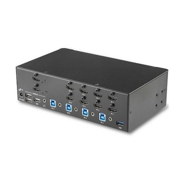 STARTECH.COM KVMスイッチ/4ポート/HDMI/4K30Hz/3.5mmオーディオ/2ポートUSB 3.0ハブ/CPU切替器 SV431DHD4KU 1個_1