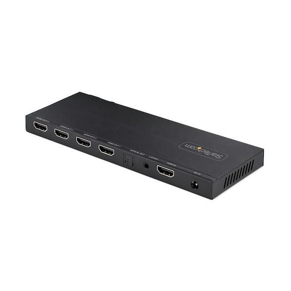 STARTECH.COM ビデオスプリッター/4K60Hz HDMI 2.0/1入力4出力/スケーラー内蔵/3.5mm & 光オーディオ HDMI-SPLITTER-44K60S 1個_1