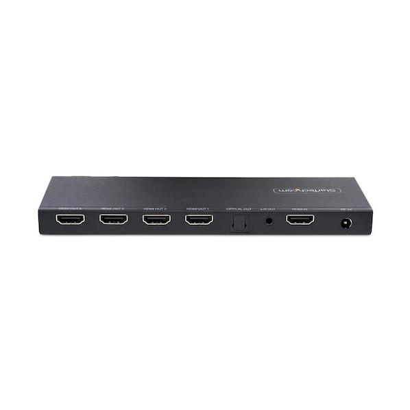 STARTECH.COM ビデオスプリッター/4K60Hz HDMI 2.0/1入力4出力/スケーラー内蔵/3.5mm & 光オーディオ HDMI-SPLITTER-44K60S 1個_3