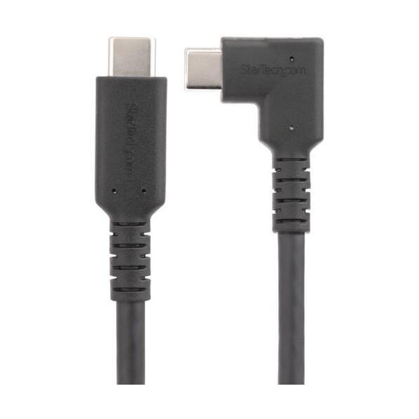 STARTECH.COM USB-Cケーブル/L字型/高耐久/50cm/USB 3.2 Gen 1/4K60Hz DP alt/100W PD/同期充電 RUSB31CC50CMBR 1本_3