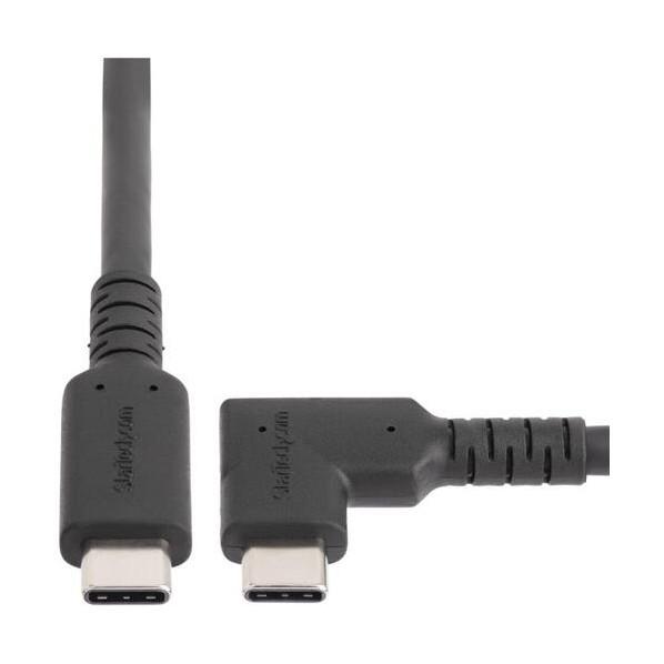 STARTECH.COM USB-Cケーブル/L字型/高耐久/50cm/USB 3.2 Gen 1/4K60Hz DP alt/100W PD/同期充電 RUSB31CC50CMBR 1本_5