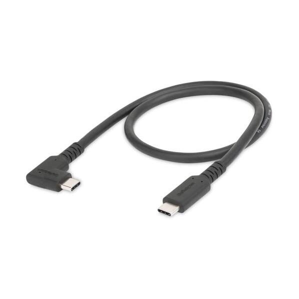 STARTECH.COM USB-Cケーブル/L字型/高耐久/50cm/USB 3.2 Gen 1/4K60Hz DP alt/100W PD/同期充電 RUSB31CC50CMBR 1本_7