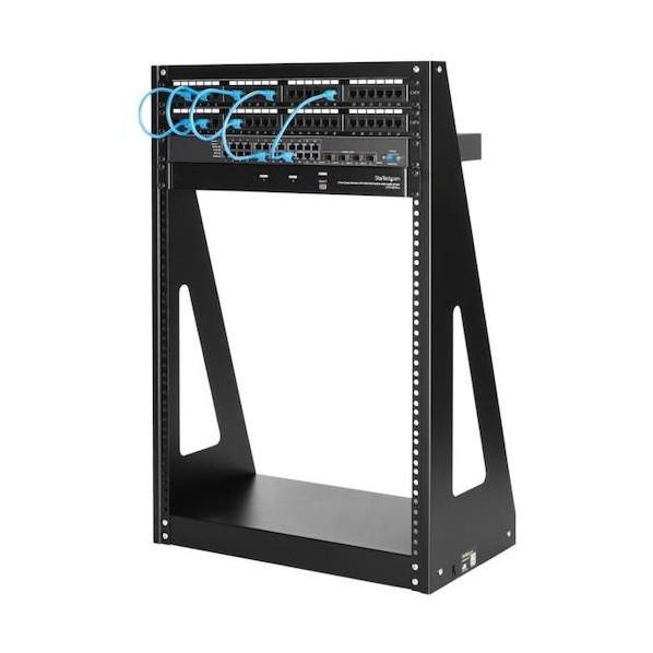 STARTECH.COM サーバーラック/オープンフレーム/2支柱/16U/床置き・卓上用/ネットワーク機器 ラック 2POSTRACK16 1個_4