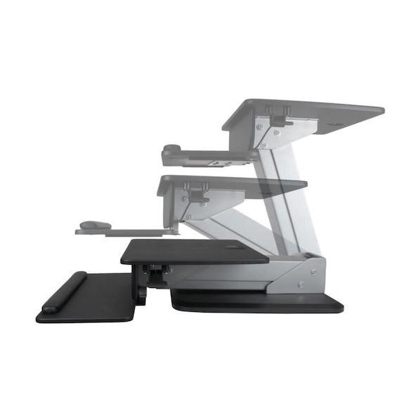 STARTECH.COM 昇降デスク/ワンタッチ高さ調整/空気圧式スプリング/モニター1台設置可能/手動リフトアップデスク ARMSTS 1台の画像