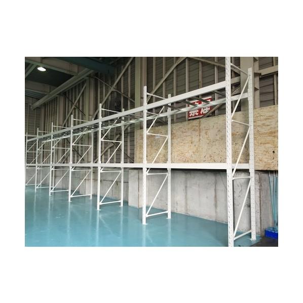 双福鋼器 パレットラック 1000kg 3000×2500×1100 ビーム2段 単体 ホワイトグレー ホワイトグレー GP-13025D112TW 1台の画像