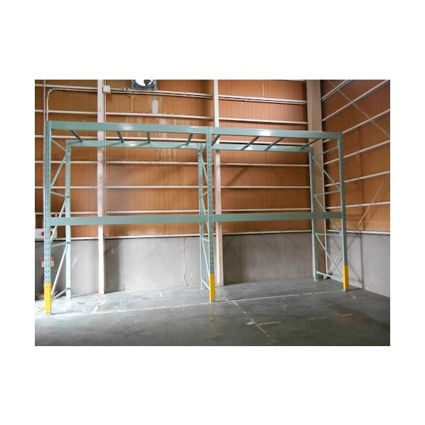 双福鋼器 パレットラック 2000kg 3000×2100×900 ビーム2段 単体 ライトグリーン ライトグリーン GP-23021D092TG 1台の画像