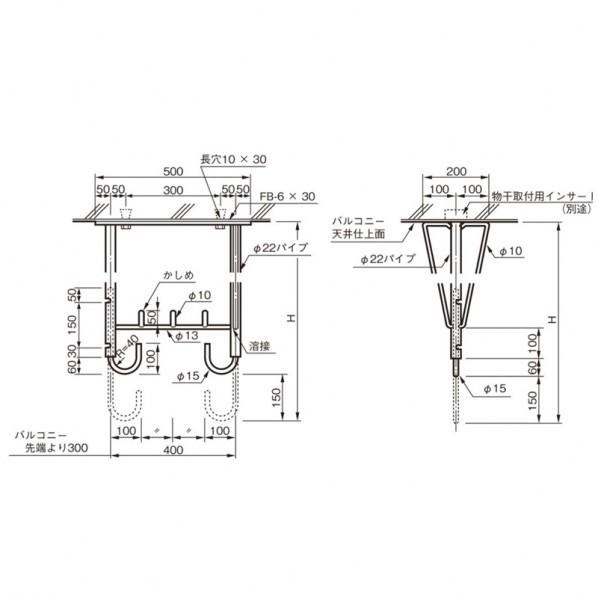 ACE(杉田エース) アルミ自在物干 シルバー 930mm 243-101 1本