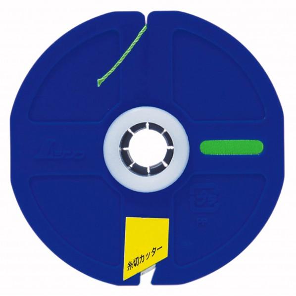 シンワ測定 ポリエステル水糸カッター付リール巻 蛍光グリーン 0.8mm