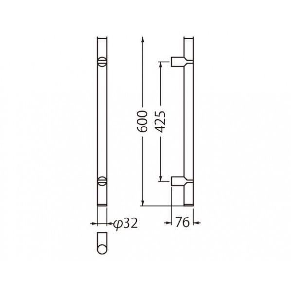 シロクマ アルピナ取手 グレーウッド 600 NO-194 1組｜diy-tool｜02