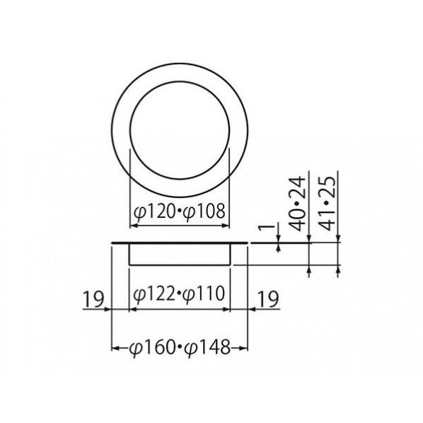 シロクマ ダストシュート 鏡面 160 ST-101 1個の画像