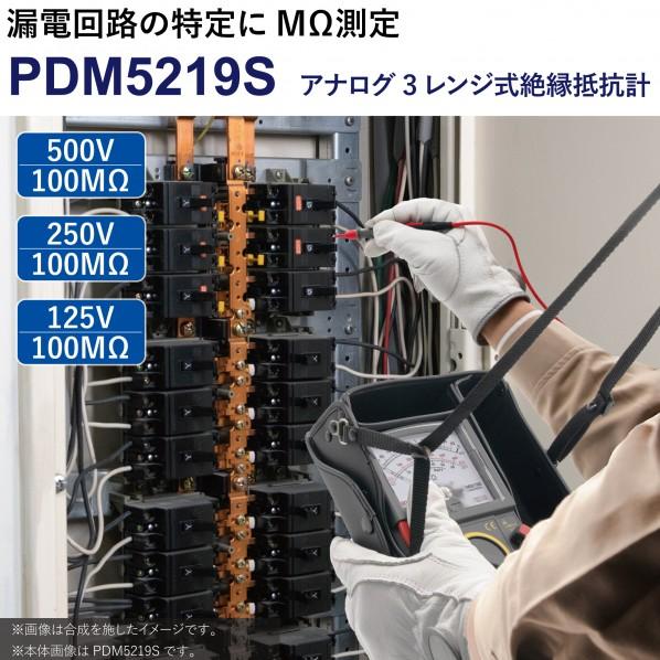 三和電気計器 アナログ絶縁抵抗計500V/250V/125V PDM5219S : DIY