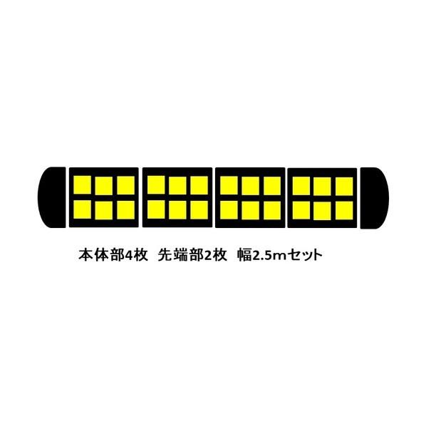 サンセルフ 減速くん タイプ5 コンクリート用 2．5mセット 黒 TYPE5-CO-2.5M 1S_1