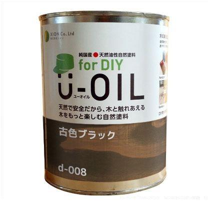 シオン　U-OILforDIY天然油性国産塗料　古色ブラック　3.8L　d-008-5