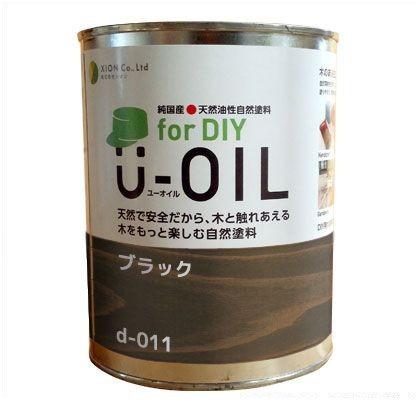 シオン U-OILforDIY天然油性国産塗料 ブラック 3.8L d-011-5