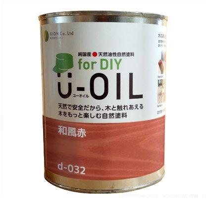 シオン U-OILforDIY天然油性国産塗料 和風赤 3.8L d-032-5