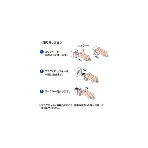 サンワサプライ RJ-45プラグロック ADT-RJ45LOCK｜diy-tool｜10