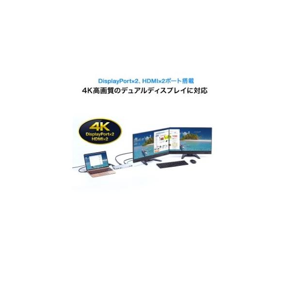 サンワサプライ USB Type-C専用ドッキングステーション(HDMI/DisplayPort対応・PD対応) USB-CVDK6｜diy-tool｜12