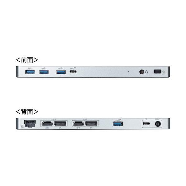 サンワサプライ USB Type-C専用ドッキングステーション(HDMI/DisplayPort対応・PD対応) USB-CVDK6｜diy-tool｜05