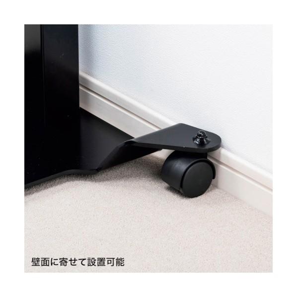 サンワサプライ キャスター付き電動昇降ディスプレイスタンド CR-PL41BKの画像
