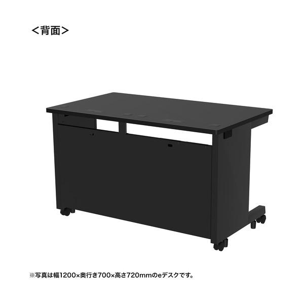 サンワサプライ eデスク（ブラック）W1250×D600×H720 ED-SK12560BK72 1台の画像