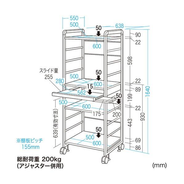 サンワサプライ SOHOラック RAC-S600H_6