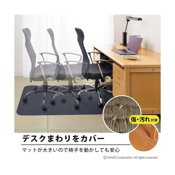 サンコー おくだけゲーミングチェアマット90X180 KX-82 1本 : DIY