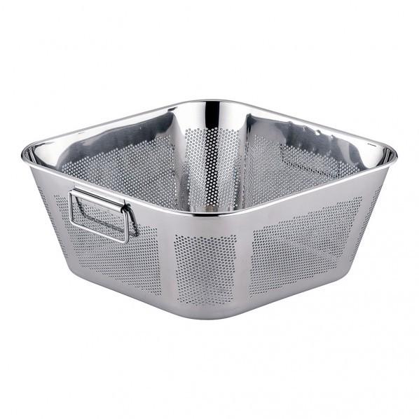 ブランド登録なし - YUKIWA UK 18−8パンチング角型揚げザル 43珊 AZL8703 その他キッチン、日用品、文具-キッチン、日用品、文具