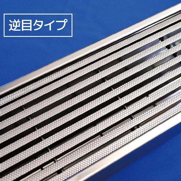 シマブン 排水ユニット SUSグレーチング 深型 非防水横引き 逆目タイプ 1000mm 144×994×100mm HSFY-15L1000 1台_3