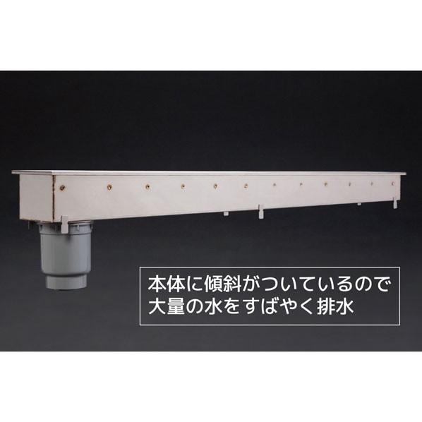 シマブン 排水ユニット SUSグレーチング 深型 非防水横引き 逆目タイプ 1000mm 144×994×100mm HSFY-15L1000 1台_6