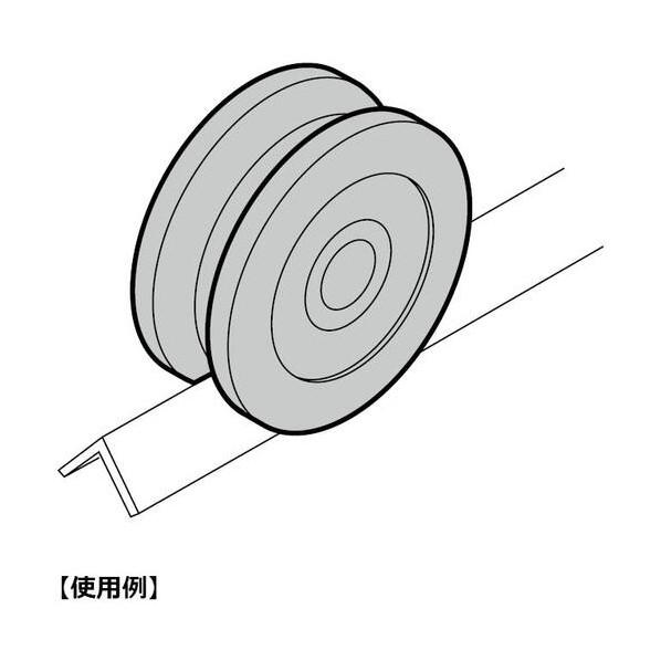 スガツネ SUS製重量用戸車枠無V型JS310-200V200024749 JS310-200V(200-024-749) 1