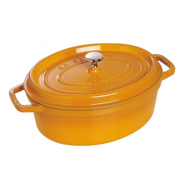 STAUB ピコ・ココット オーバル　23cm マスタード ストウブ STAUB ピコ・ココット オーバル マスタードの通販 - 27cm