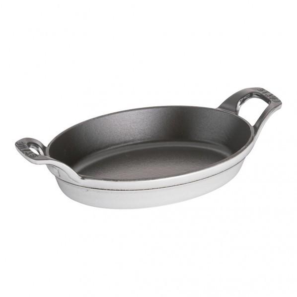 STAUB (ストウブ) オーバルスタッカブルディッシュ グレー 21cm RST5010