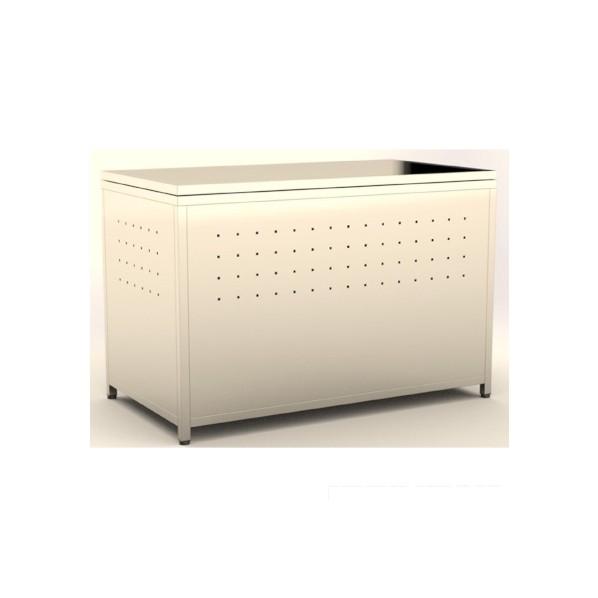 SANKA ステンレスごみ保管庫90(組立式） 組立時W900XD500XH600 SHK-90S