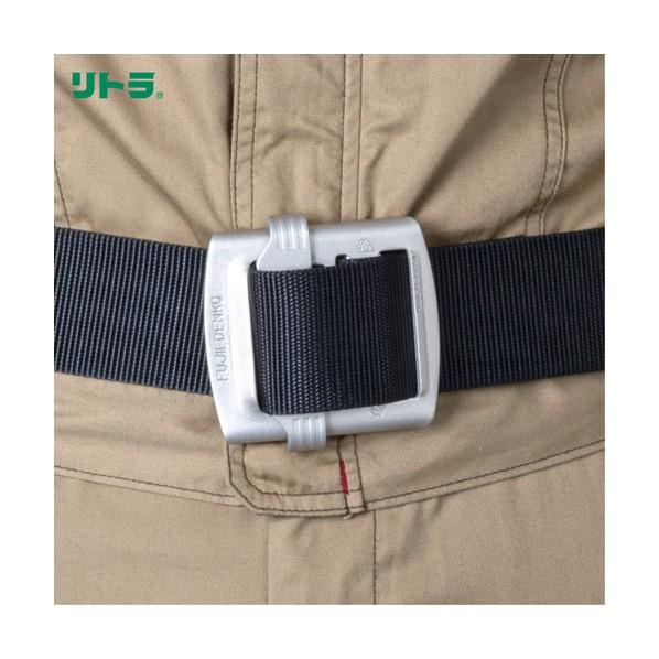 ツヨロン 胴ベルト型墜落制止用器具（巻取タイプ）ロック機構なし リトラ 青緑 LLサイズ 幅50MM×長さ1600MM 130KG対応型 青緑 1本_3