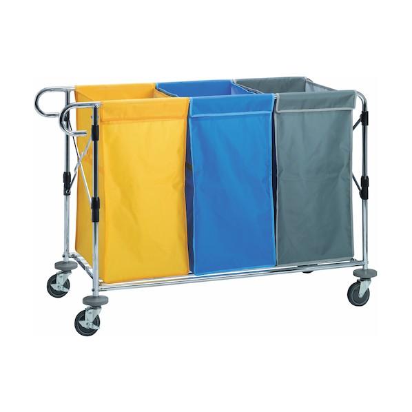 テラモト UF多分別回収カート(袋)120リットル 黄 DS-579-060-5 1点_1