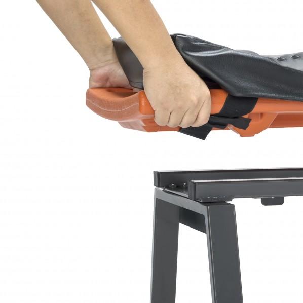 テラモト クッション付きレスキューボードベンチ 脚部ブラック ブラック W1800×D460×H420mm BC-309-127-7 1台