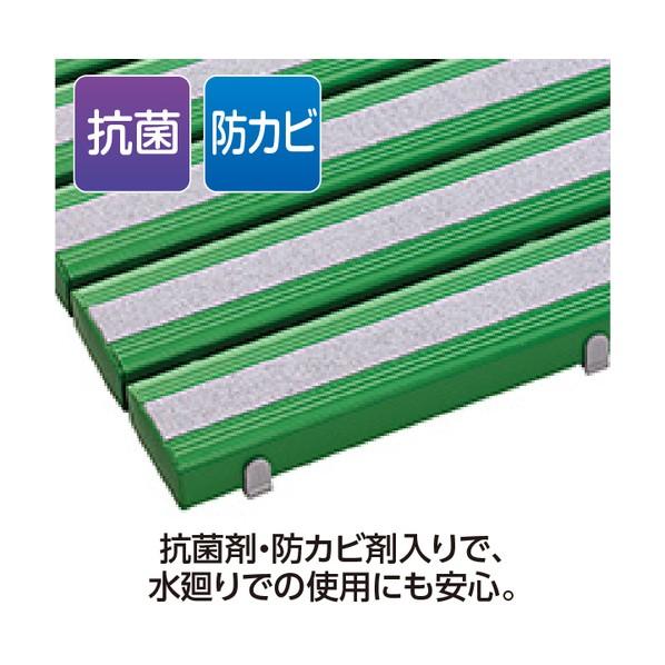テラモト抗菌すべり止め安全スノコ 組立なし 600×1800mm1800 x 600 x 48 mm緑MR-098-345-1_3