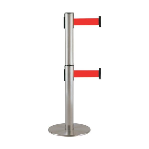 テラモト テラモト 2段式ベルトパーテーション シグナルレッド SU--661-620-2