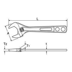 トップ工業 TOP薄型軽量ワイドモンキレンチエコワイド 250mm HY-36｜diy-tool｜02