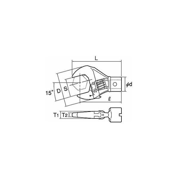 トップ工業 TOPモンキ形トルクヘッド(目盛り付) HY-30TH｜diy-tool｜02