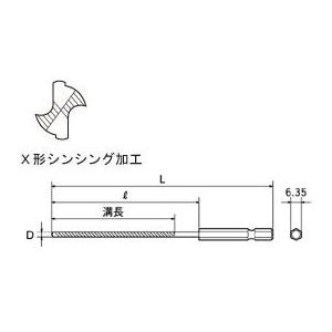 トップ工業 TOP六角シャンク鉄工ロングドリル6.0mm ETD-6.0L|diy-tool|02