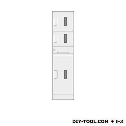 東精ボックス 片面式宅配ボックス3ボックス受領印付 ヘアーライン 幅500×奥行き600×高さ1800mm TR-6C/SS-M-LAC(窓付) 0