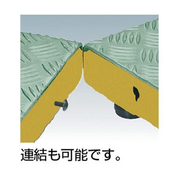 ※法人専用品※トラスコ 高床用縞鋼板ステップ１２００Ｘ６００ＸＨ１９０〜２２０ UFSH-1260S_1