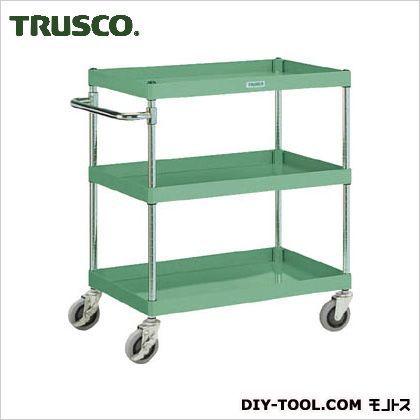 トラスコ(TRUSCO) フレックスワゴン3段省音型 緑 750×500×880 SFLW823