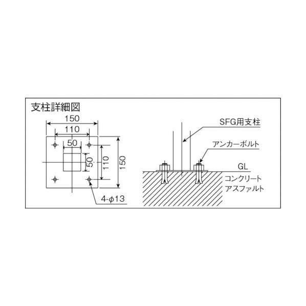 トラスコ セーフティーガード単体間口１２４４ｍｍＸ高さ１６５５ｍｍ SFG-512_2