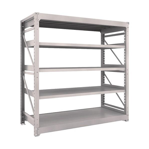 トラスコ(TRUSCO) Ｍ１０型重量棚１８００Ｘ７６０ＸＨ１８００５段単体ネオグレ NG 760 x 1800 x 350 mm M106675