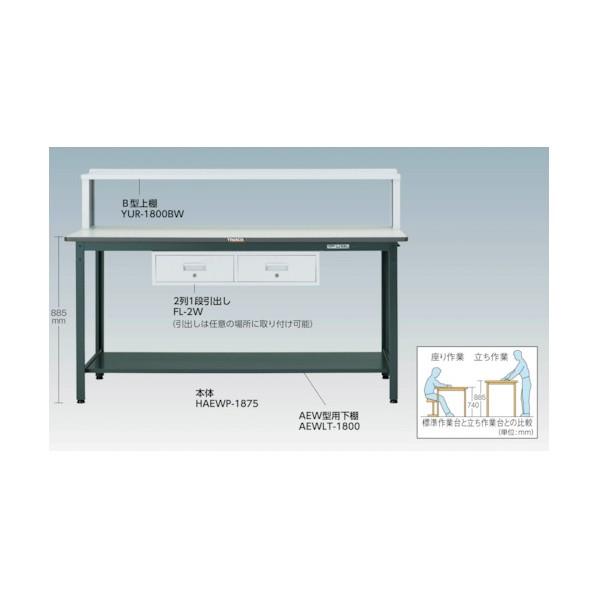 ※法人専用品※トラスコ ＨＡＥＷＲ型立作業台１５００Ｘ７５０ＸＨ８８５ HAEWR-1575