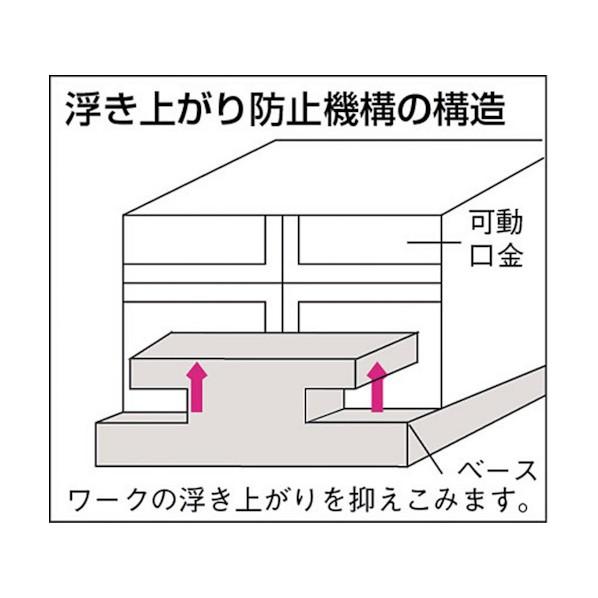 トラスコ 精密バイス７５ｍｍ浮き上がり防止構造タイプ 260 x 169 x 94 mm TVD-75A 1点の画像