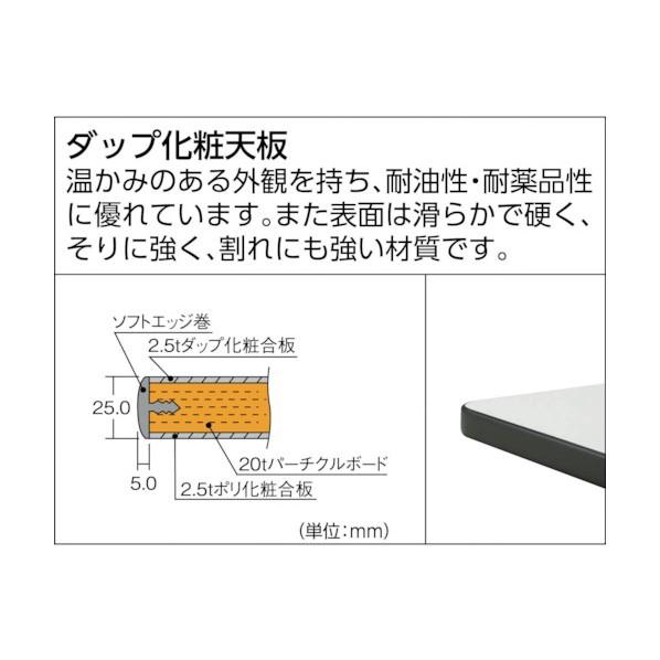 ※法人専用品※トラスコ ＡＥＷＰ型作業台１８００Ｘ７５０φ１００ウレタンキャスター付 AEWP-1875CU100_3