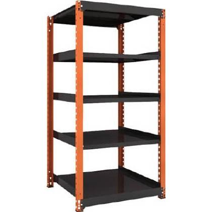 トラスコ ＴＭ３型中量棚９００Ｘ９２１Ｘ１８００５段単体黒 BK TM3-6395 BK